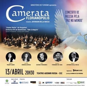 Concerto pela Paz no Mundo é apresentado pela Camerata amanhã 13 4