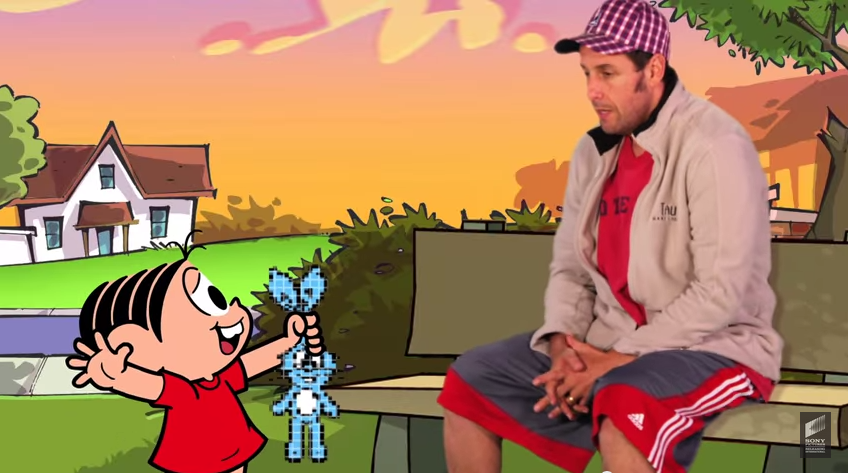 Adam Sandler participa de vídeo com Mônica para divulgar ‘Pixels’