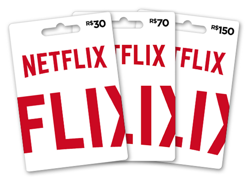 Cartões-presente Netflix Em Um Fundo Branco Foto Editorial