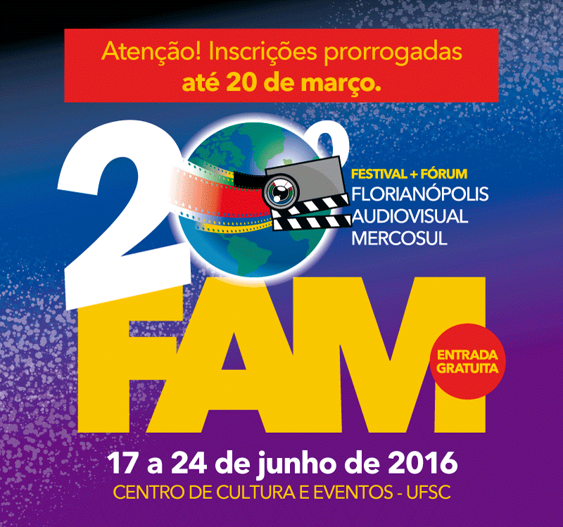 Prorrogadas as inscrições para o Florianópolis Audiovisual Mercosul 2016