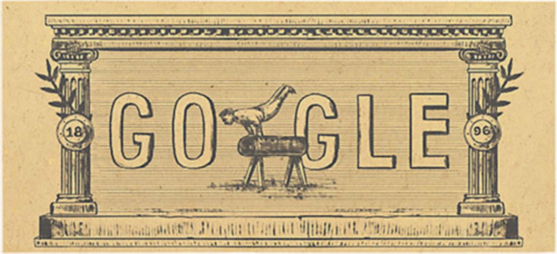 Doodle do google homenageia os 120 anos dos primeiros Jogos Olímpicos da Era Moderna