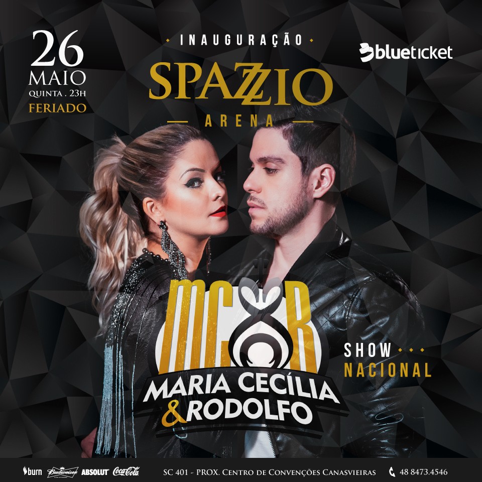 Arena Spazzio inaugura em Florianópolis com show de Maria Cecília e Rodolfo