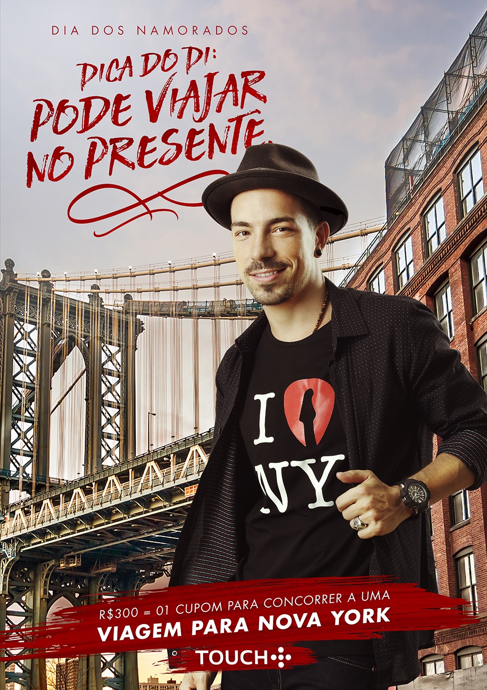 Camisa 10 assina campanha de Dia dos Namorados da Touch com o cantor Di Ferrero