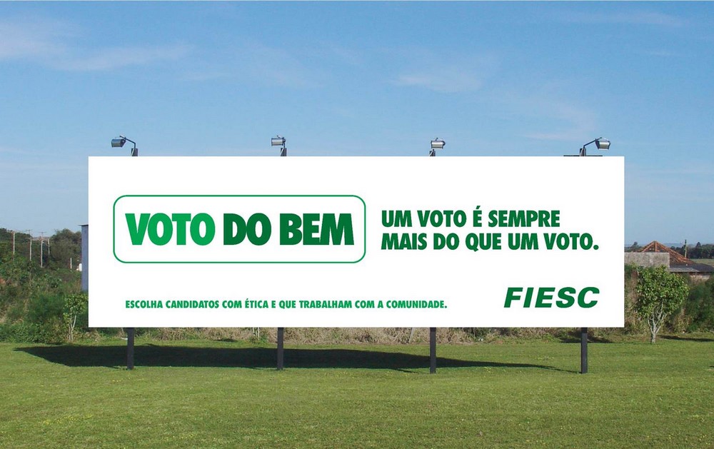 FIESC lança campanha ‘Voto do Bem’ com o mote “Um voto é sempre mais que um voto”
