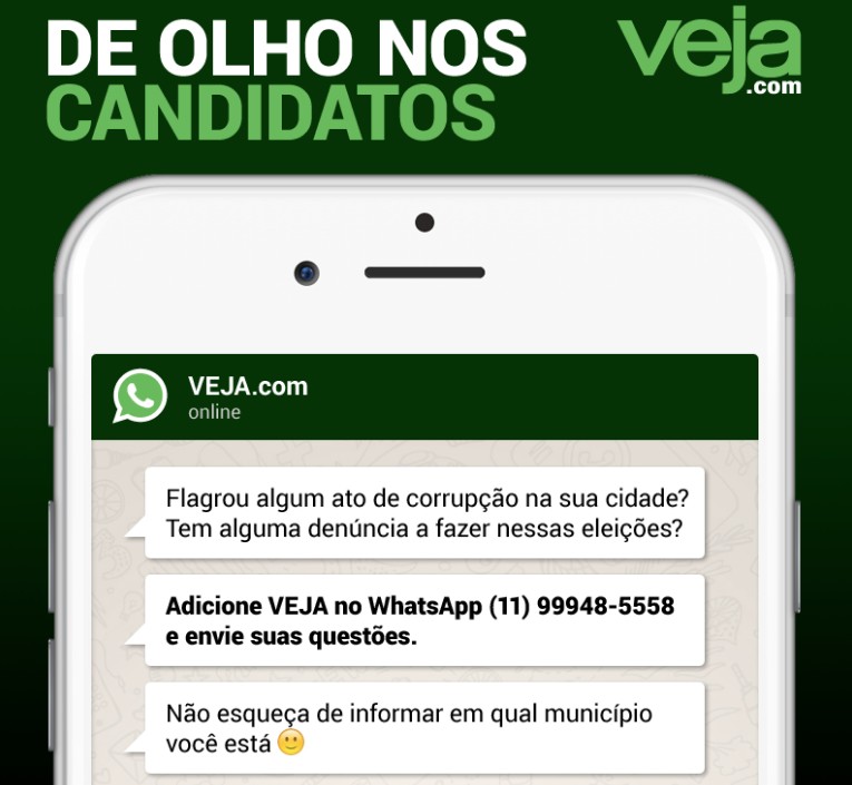 Cobertura especial da VEJA nas eleições 2016 tem foco nas capitais do Brasil e conta com canal por WhatsApp