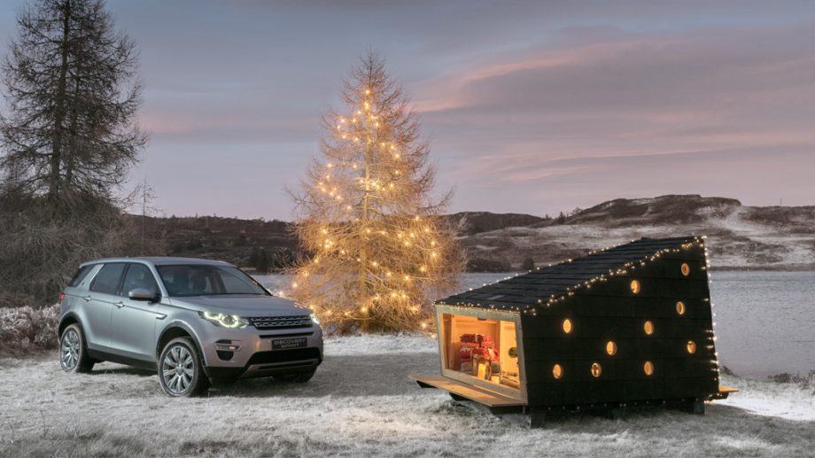 Land Rover cria cabana dobrável que suporta baixas temperaturas em ação de Natal