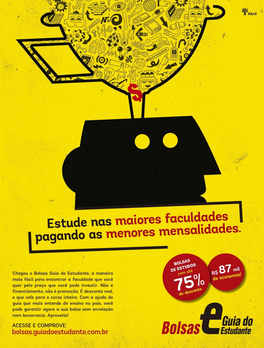 Site Guia do Estudante Bolsas, da Abril, entra no ar oferecendo até 75% de descontos em faculdades de todo Brasil