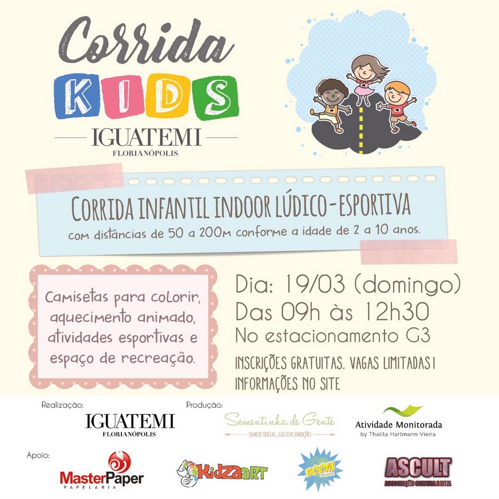 Iguatemi Florianópolis promove Corrida Kids com 150 crianças para incentivar a atividade física