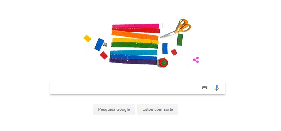Doodle do Google faz homenagem ao criador da bandeira do orgulho LGBT