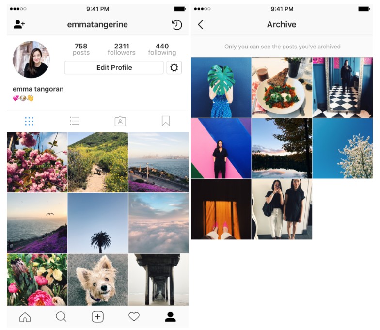 Atualização do Instagram permite arquivar publicações