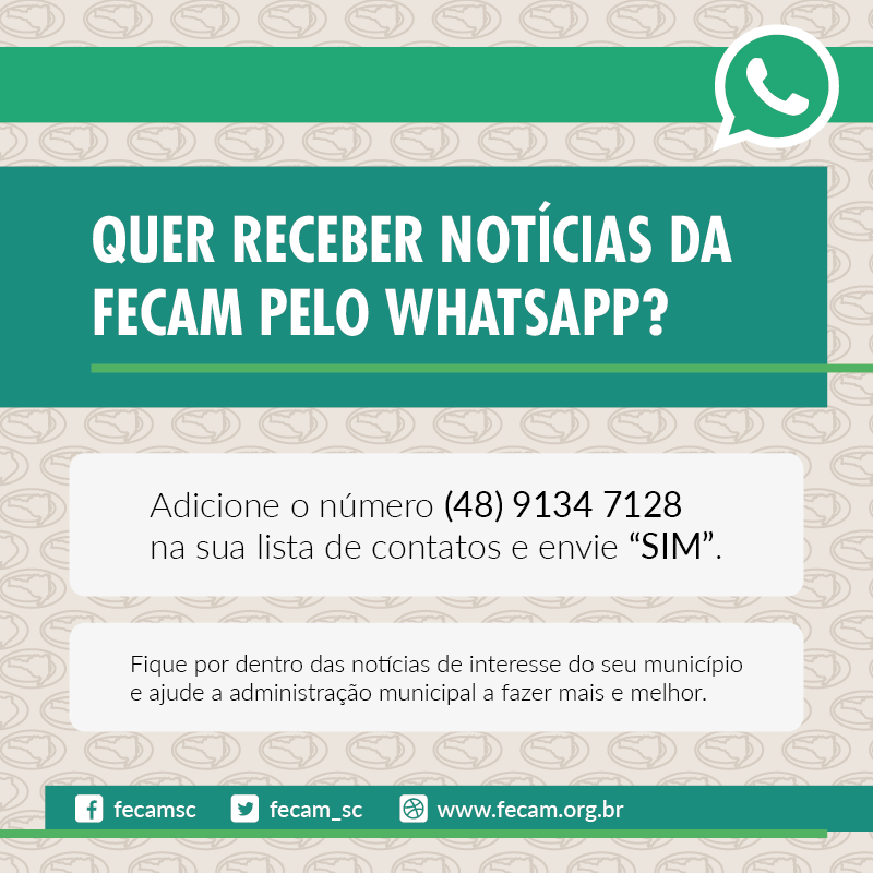 Federação Catarinense de Municípios utiliza WhatsApp para ampliar interação com gestores, servidores e cidadãos