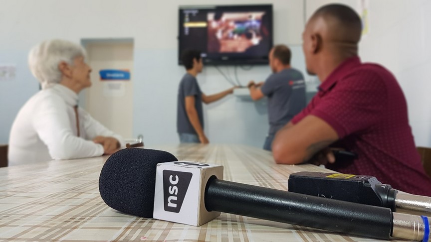 NSC TV realiza ação em asilo de Florianópolis para a recepção do sinal digital