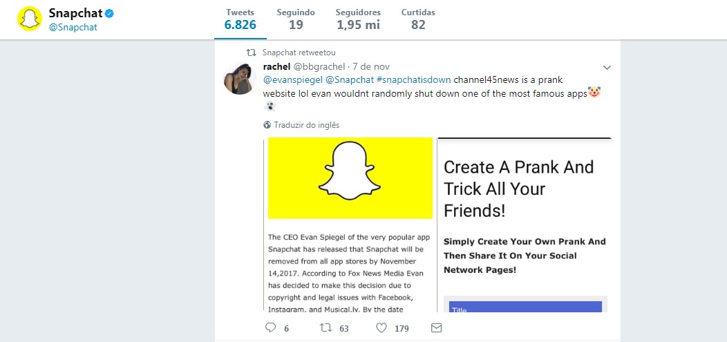 Snapchat desmente boato de que será descontinuado neste mês
