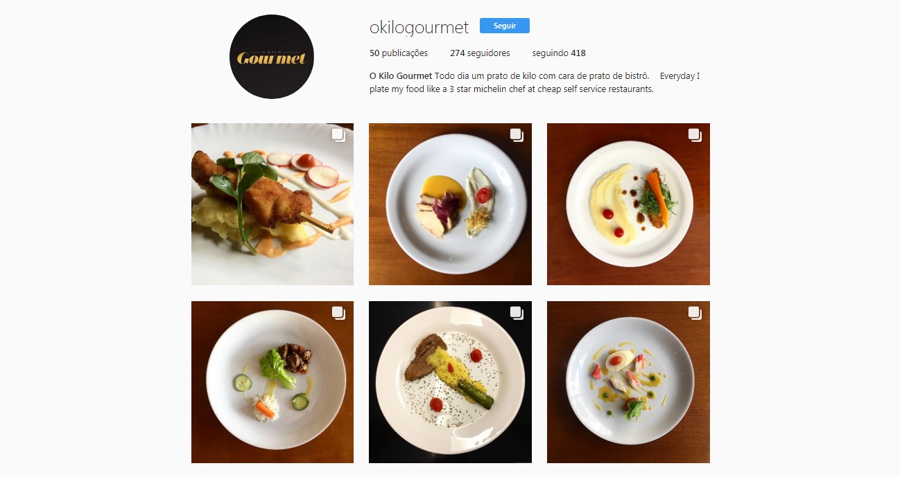 Publicitário cria perfil no Instagram para mostrar direção de arte que faz em pratos de restaurantes self-service onde almoça