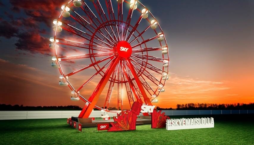 Ação da Sky proporciona vista privilegiada com Roda Gigante ao público do Lollapalooza