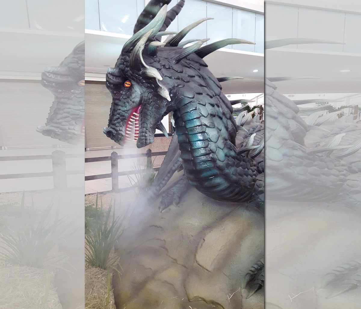 Beiramar Shopping promove exposição inédita em Santa Catarina de dragões animatrônicos gigantes
