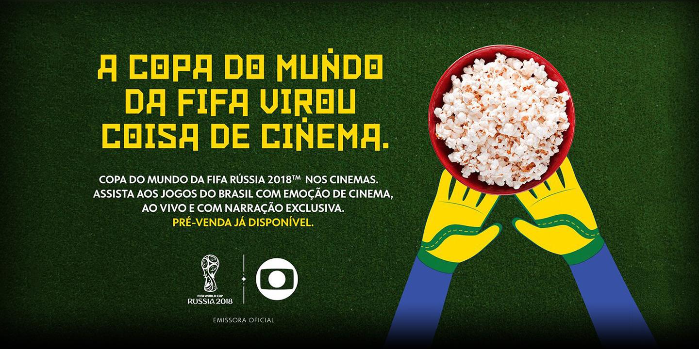 Iguatemi Florianópolis promove ações inspiradas na Copa e tem transmissão ao vivo dos jogos da Seleção em parceria do Cinesystem com a Rede Globo