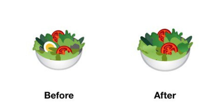 Google remove ovos de emoji de salada para que veganos possam utilizar desenho