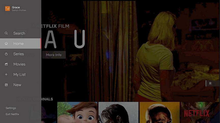 Netflix adiciona barra de navegação lateral no menu dos aplicativos de televisão