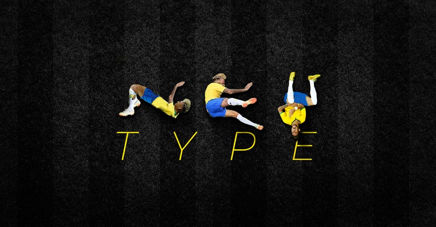 Diretor de arte cria tipografia com as quedas do Neymar