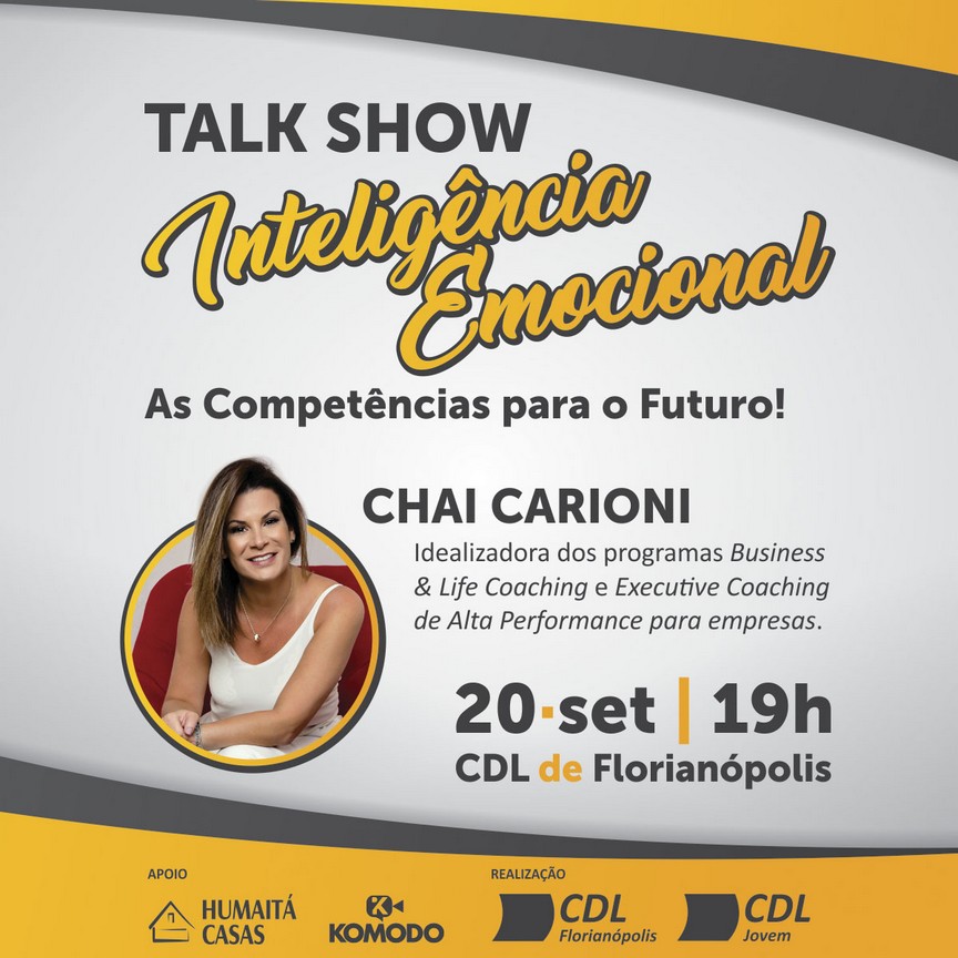 CDL Jovem de Florianópolis promove Talk Show sobre ‘Inteligência Emocional’ com Chai Carioni