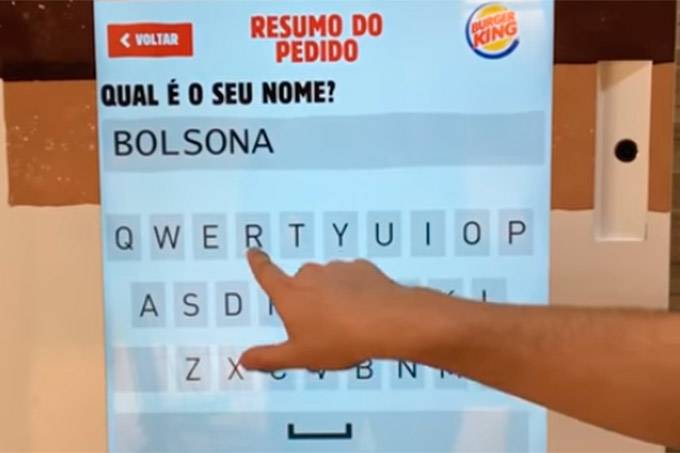 Burger King veta nomes de “Bolsonaro”e “Haddad” em seus terminais de autoatendimento