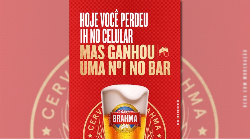 Ação da Brahma compensa hora do dia perdida devido à atualização do iPhone com chope em dobro