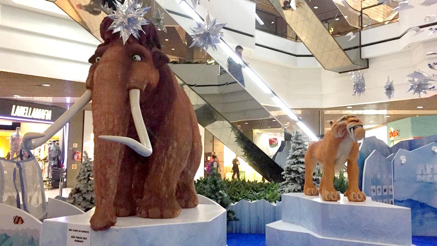 Vão central do Beiramar Shopping recebe a magia de ‘A Era do Gelo’ com personagens do filme e atividades gratuitas