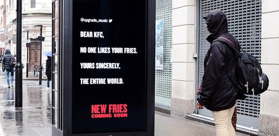 KFC utiliza críticas em campanha de lançamento de batatas fritas