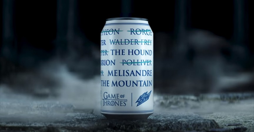 Mountain Dew lança campanha que celebra temporada final de Game of Thrones