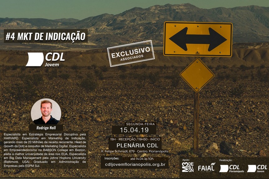 Marketing de Indicação é tema de encontro gratuito promovido pela CDL Jovem de Florianópolis