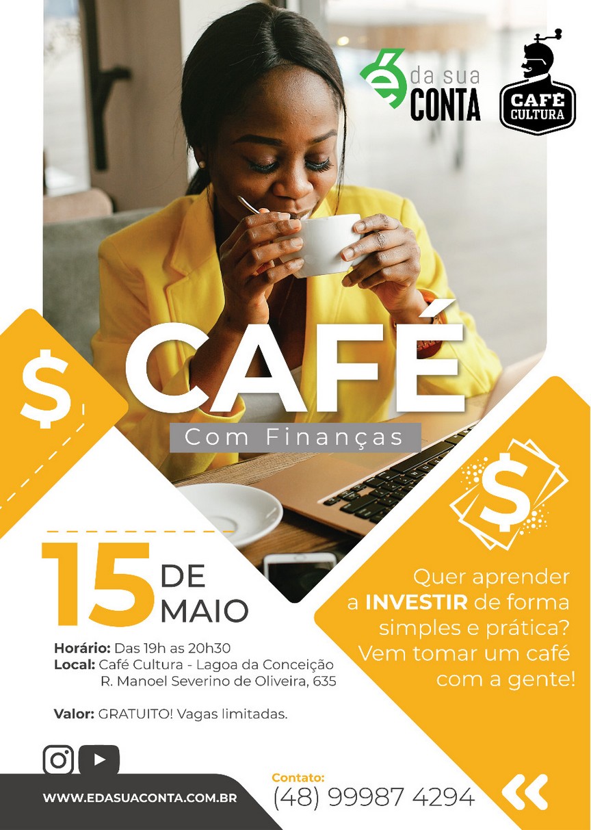 Especialistas promovem talk “Café com Finanças”,   com entrada gratuita, na Lagoa da Conceição