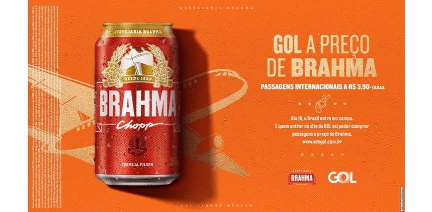 Em ação com Brahma, GOL oferece passagens para os países da CONMEBOL Copa América a preço de uma lata de cerveja