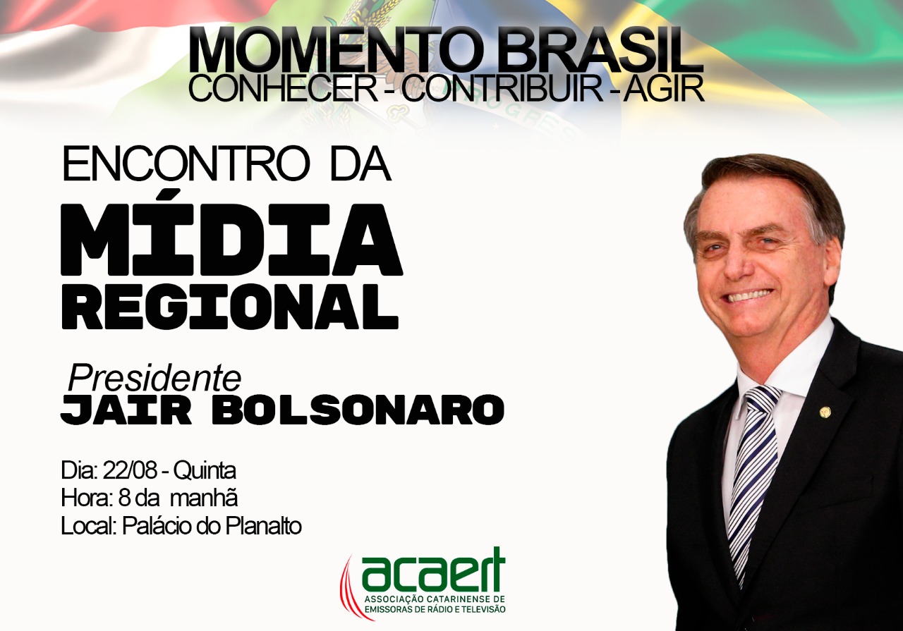 Presidente Bolsonaro recebe comitiva da Mídia Regional de Santa Catarina