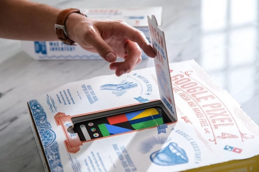 Nos EUA, Google distribui seu novo smartphone em caixas da Domino’s Pizza
