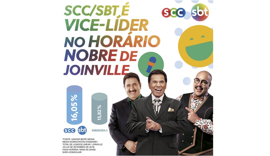 SCC/SBT é vice-líder no horário nobre de Joinville