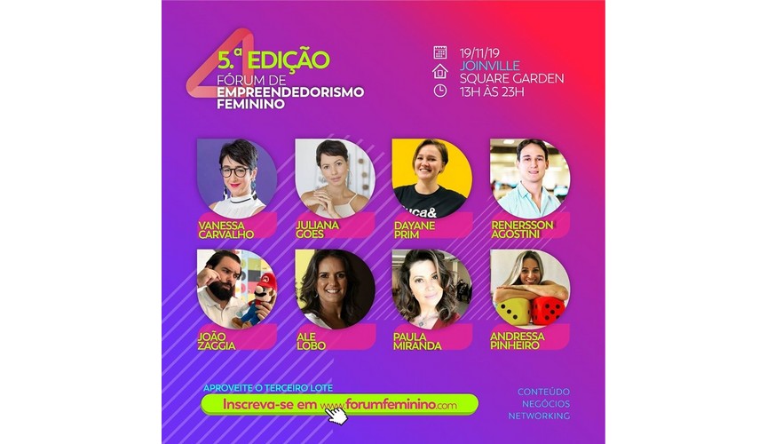 Maior evento de empreendedorismo feminino de Santa Catarina acontece neste mês em Joinville