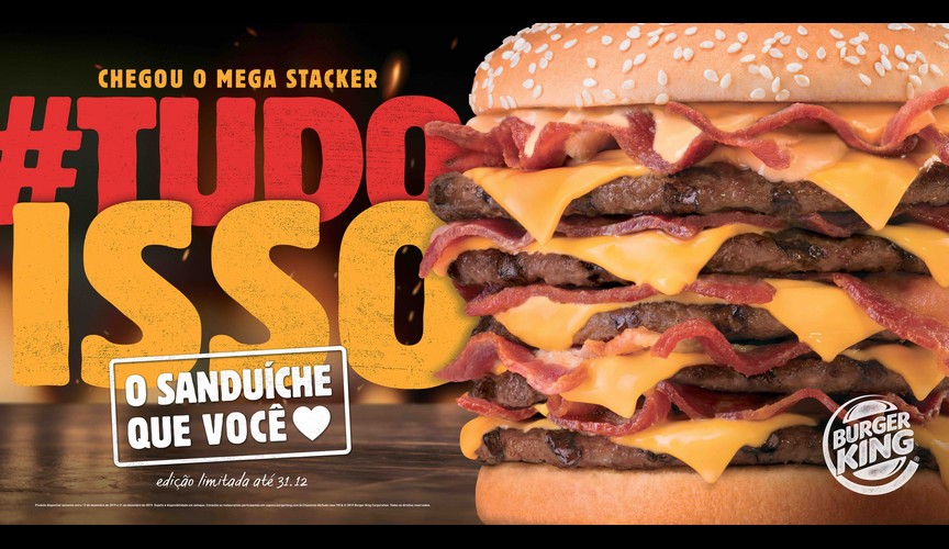 Anúncio do Burger King que promove maior sanduíche da rede provoca McDonald’s
