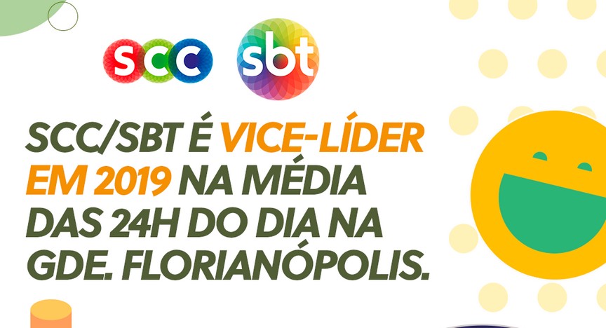 SCC/SBT é vice-líder em 2019, na média das 24 horas do dia, na Grande Florianópolis