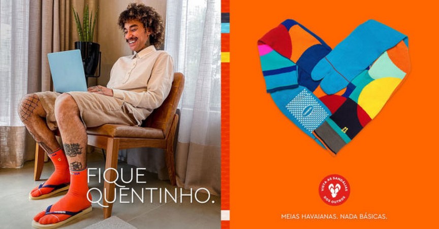 Havaianas lança meias com dedo para usar com chinelos