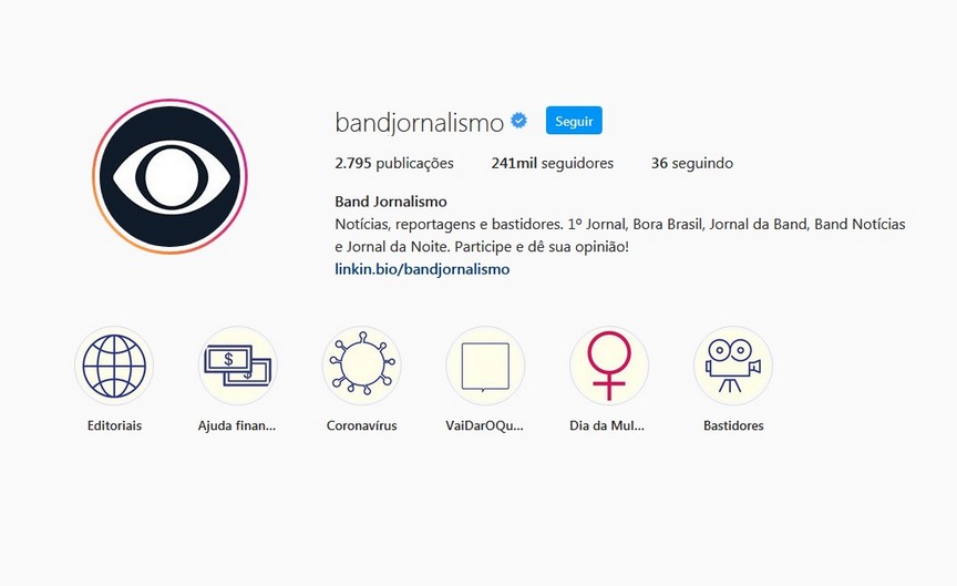 Band Jornalismo promove série de lives com repórteres do “Jornal da Band” no Instagram