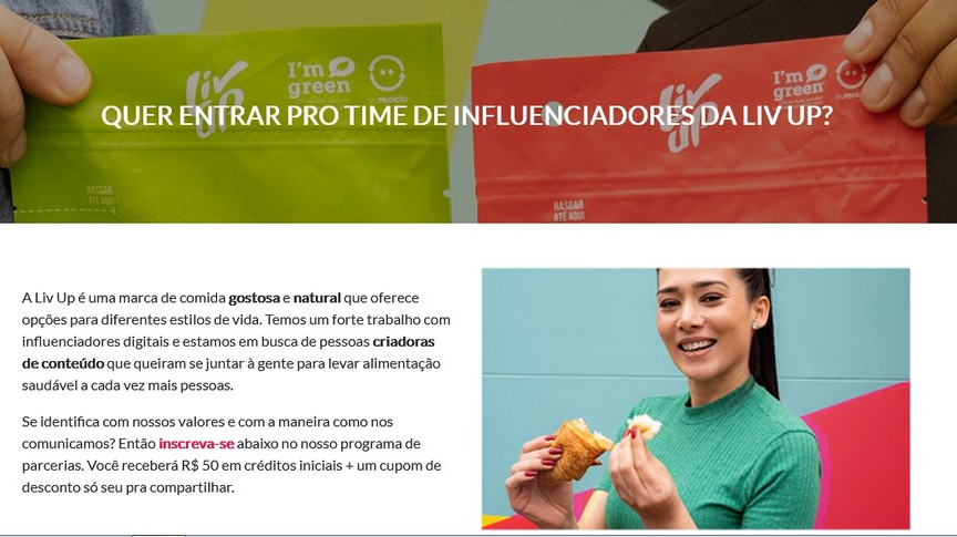 Liv Up lança projeto de relacionamento com microinfluenciadores