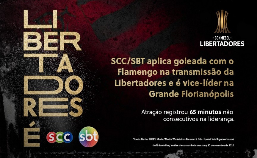 SCC/SBT comemora bons índices na transmissão da Libertadores com Flamengo e Independente