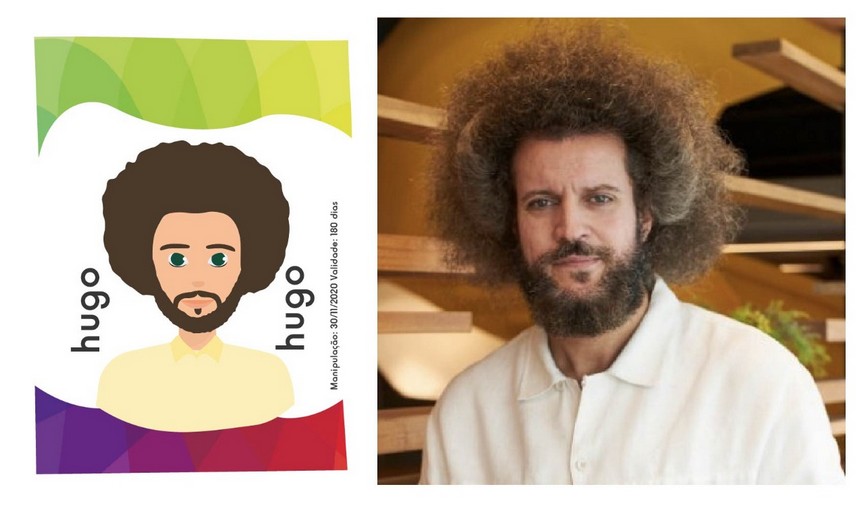 montagem com a foto de um homem e sua caricatura