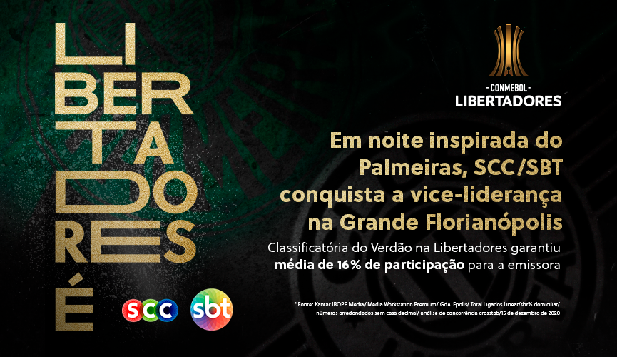 Libertadores e Palmeiras | SCC/SBT novamente conquista a vice-liderança