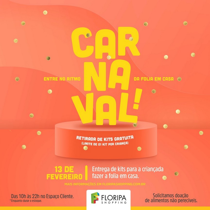 Sem o seu Bailinho de Carnaval, Floripa Shopping se reinventa para celebrar o Carnaval com segurança