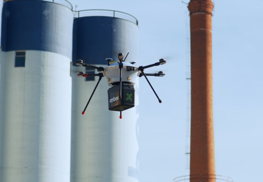 Ambev testa delivery com drone