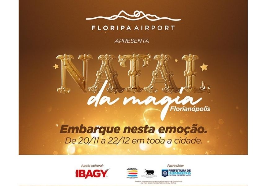 Natal da Magia leva shows gratuitos ao Floripa Airport e seis bairros de Florianópolis