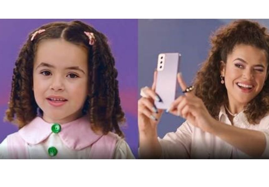 Maisa encontra sua versão criança em nova campanha da Samsung