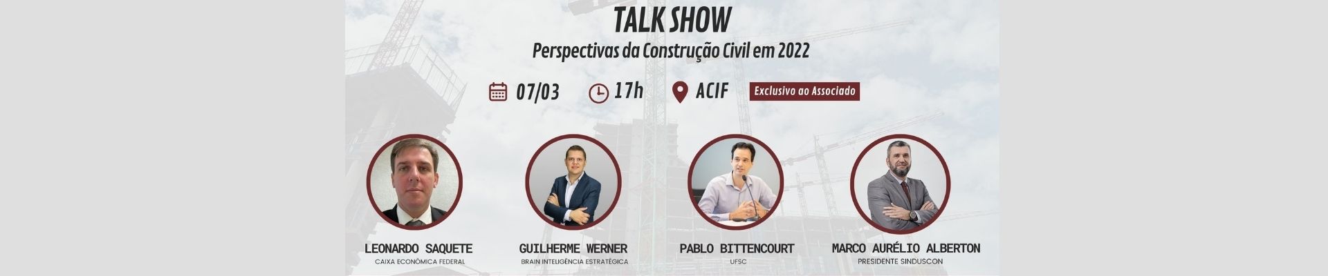 Florianópolis será palco de talk show sobre as perspectivas da construção civil em 2022